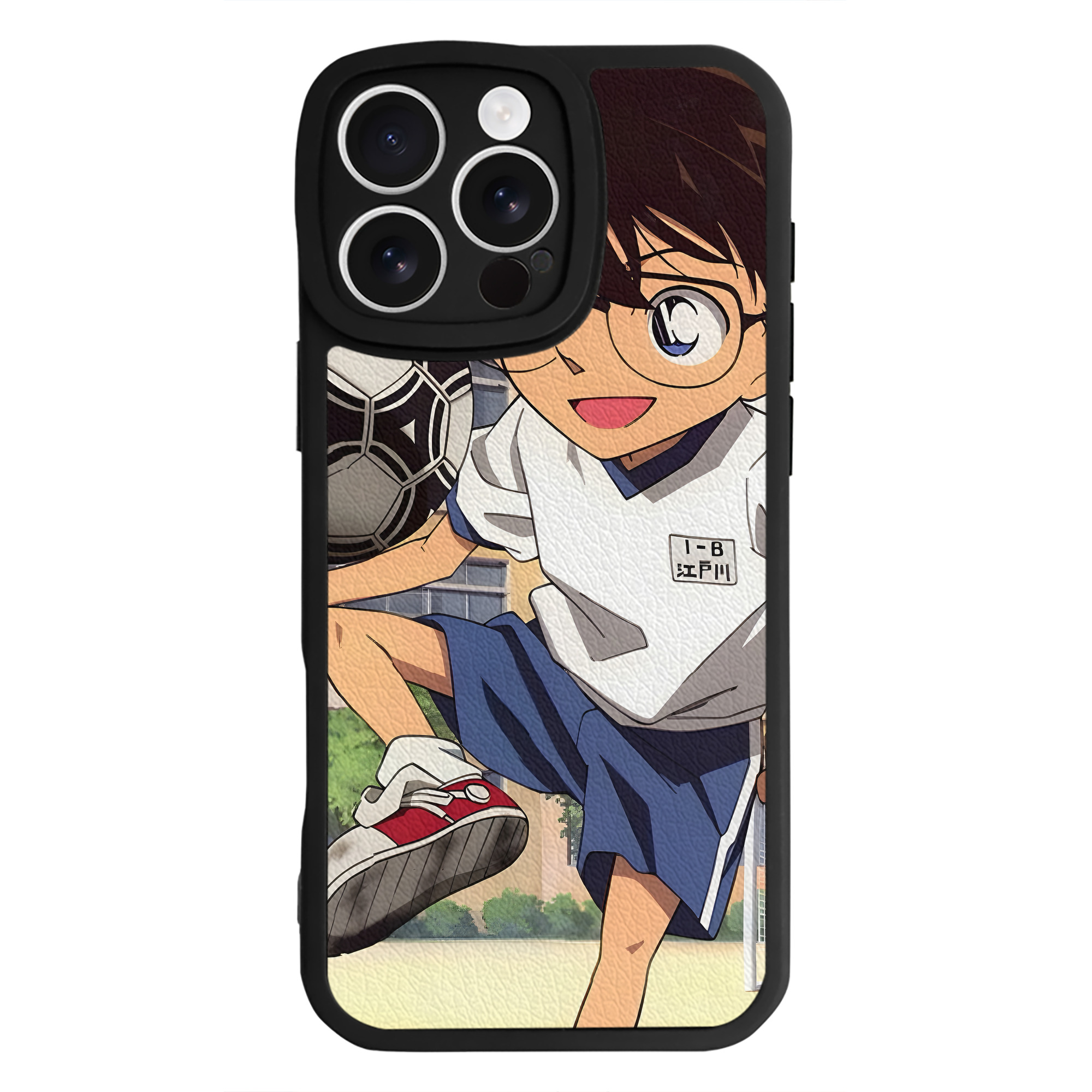 （画像用） 名探偵コナン Detective Conan 【iPhone 16シリーズ対応】シリコンスマホケース（レザー調） 材質：シリコン
